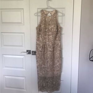 Gold MIDI Dress